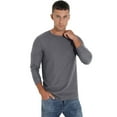 thumbnail image 3 of GIRUNS Mens Waffle Crew Neck Long Sleeve Pullover Shirts Casual Lightweight Fitted Basic T-Shirt, 3 of 5