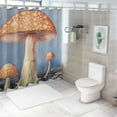 thumbnail image 7 of PRATYUS Mushroom Quick-Drying Shower Curtain Set with Hooks, 100% Polyester Fiber, Washable, Various Sizes 69x72, 7 of 7