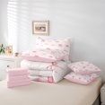 thumbnail image 4 of Erosebridal Pink Bowknot Bedding King Size, Princess Bed in a Bag King size, Cartoon Bow Decoration, Reversible 7pcs, 4 of 5