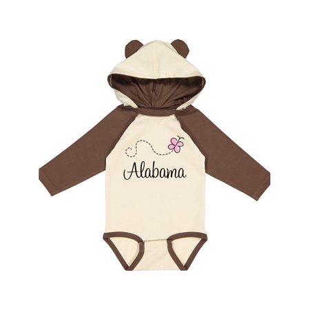 

Inktastic Butterfly Alabama Gift Baby Boy or Baby Girl Long Sleeve Bodysuit