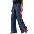 thumbnail image 2 of Wutalume Wide Leg Pants for Women Summer Casual, Flowing Beach Trousers with Elastic Waist for Vacation, Cruise, Holiday,Navy 2XL, 2 of 5