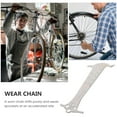 thumbnail image 2 of OUNONA Checker for Measure Use Portable Chain Gauge Tool Useful Bike Chain Ruler Silver Stainless Steel 1pc, 2 of 8
