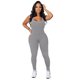 thumbnail image 1 of Gibobby pantalones holgados de oficina Mono de manga larga con cuello redondo y sin mangas para mujer, mono deportivo(Gris， L), 1 of 5