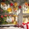thumbnail image 3 of Cute Cartoon Rooster Pendant Acrylic Flat Pendant Stained Glass Window Panel with Chain Craft Chains for Hanging Clear Glass Christmas Trees Christmas Display Hanging Ribbon Ceramic Easter Decorations, 3 of 3