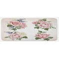thumbnail image 1 of Rose Kitchen Mat, Springtime Bouquets of Roses Bridal Flora Corsage Gentle Nature Season, Plush Decorative Kitchen Mat with Non Slip Backing, 47" X 19", Pale Pink Reseda Green, by Ambesonne, 1 of 1