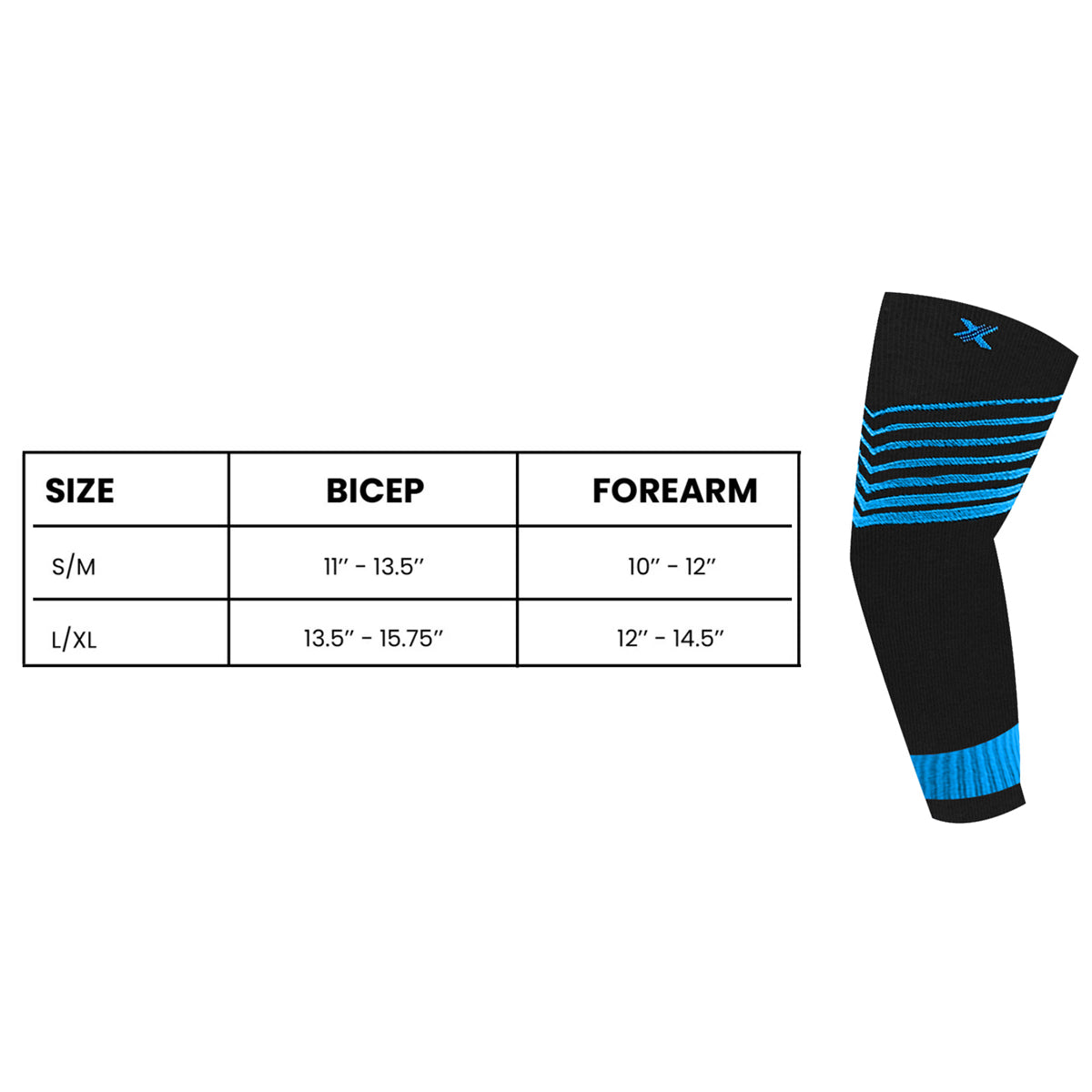 Ultra V-Striped Compression Elbow Sleeves (1-Pair)