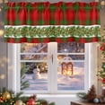 thumbnail image 5 of Valances for Windows Christmas Rod Pocket Cafe Window Treatments Valance Curtains for Kitchen Bathroom Laundry Basement Windows 42"x18", 5 of 7