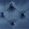 thumbnail image 6 of Ottoman, Modern Glam Button-Tufted Tempered Glass Top | 30x30x14.5 | Dark Blue Velvet, 6 of 8