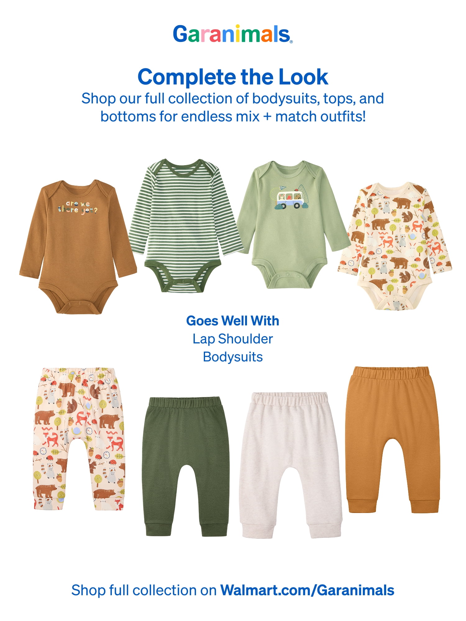 Garanimals Newborn & Baby Boy 100% Cotton Pull-On Jogger Pants, Sizes 0–24M, Single & 4-Pack