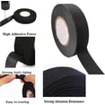 thumbnail image 5 of Djiypn Wiring Harness Tape Black High Temp Wire Cable Loom Self-Adhesive Fabric Tape for Electrical Automotive Engine Harness Wrap Protection Noise Damping Cables Fixed(2 Rolls, 0.75in/50FT), 5 of 7