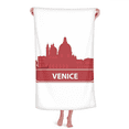 thumbnail image 1 of Venice Italy Red Landmark Pattern Hand Towel Bath Facecloth Soft Cotton Washcloth, 1 of 4