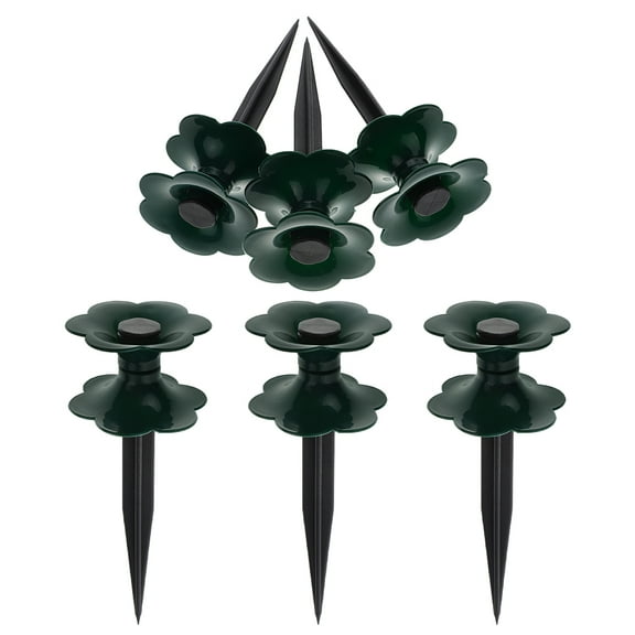 Hytrove Hose Holder Stand 6Pcs PP Green For Homeowners Garden Maintenance
