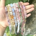 thumbnail image 4 of 1 strand 8x12mm natural stone faceted column beads – irregular barrel gemstone strand for DIY jewelry making, bracelet & necklace supplies, 4 of 4