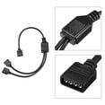 thumbnail image 2 of Uxcell RGB LED Light Connector 4 Pin 1 to 2 Female Splitter Cable Black 2Pcs, 2 of 5