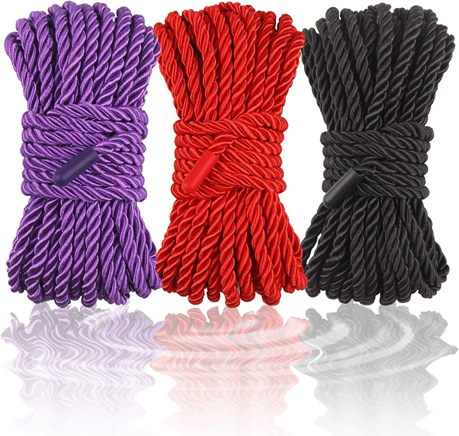 3Pack Soft Braided Twisted Silk Rope Durable Thick Rope Skin Friendly