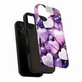 thumbnail image 3 of Amethyst Hearts Glossy Stone Heart Design iPhone Case For Women Men Valentine’s Day Gift Compatible with iPhone 11/12/13/14/15/16 (Pro Max/Plus), 3 of 9