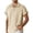 Beige, variant on Short Sleeve Polo Shirts for Men Loose Fit Button up Jacquard Knitted T-Shirts Solid Color Basic Mesh Casual Tops Soft Cozy Lightweight Breathable Spring Clothes Black XL