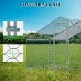 thumbnail image 6 of Zimtown 13 x 10 ft Chicken Coop Large Metal Chicken Cage House Hen House Rabbit Hutch Poultry Cagem, 6 of 7