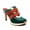 Green and Brown, variant on Women's Slip On Breathable Mesh Sneaker Mules Sport Style Stiletto High Heels Comfotable Casual Slide Pumps Shoes for Daily Outfit Street Style Size 5 White