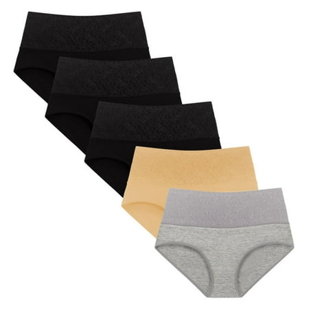 YABCSAZ Womens Hipster Panties High Waisted Cotton Print Bikini Brief Underwear Hip Lift Tummy Control Soft Strench Breathable Pants