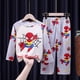 thumbnail image 1 of Disney Mickey Mouse Pajmas Set Anime Autumn Cotton Children Pyjamas for Boys and Girls Sets Kids Home Wear Casual Sleepwear SuitChina 12 (7T-8T) Gao Jinjia LED, 1 of 2