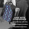 thumbnail image 6 of Naloa Skull Flower Blue Lunch box Lunch bag for men women Large capacity Lunchbox Insulated Lunch bag Lunch box cooler, 6 of 7