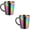 2pc #C, variant on Rainbow Stainless Steel Bowls Rice Bowl 18 Oz Cereal Bowl Deep Soup of 6 with Double Walled Insulated Dishwasher Safe Unbreakable Bowl Home Kitchen (Rainbow)