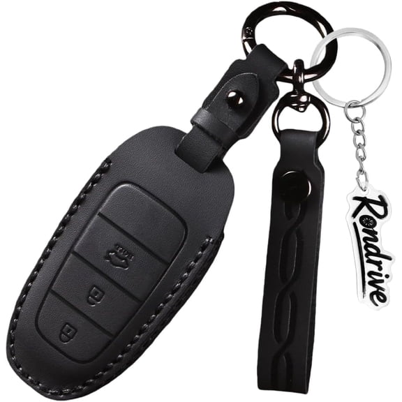 Key Fob Cover Compatible with Fit for Hyundai Tucson Santa Fe Palisade Sonata Ioniq 5 6 N Santa Cruz Nexo 2019-2025 Keychain Case Holder Protector,3-btn-black