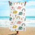 thumbnail image 5 of Holloyiver Microfiber Oversized Lightweight Beach Towel for Adults Kid, Reversible 30 x 60 Inch Extra Large Thin Quick Dry Sand Free Pool Towels for Travel Sport Camping Picnic Yoga Gym, 5 of 5
