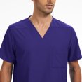 thumbnail image 3 of Homeyce Men's Scrubs Set V-Neck Top & Jogger Scrub Pants Nurses Working Uniforms with Pocket,Blue 2XL, 3 of 6