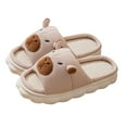 thumbnail image 6 of Slippers for Women Men Casual Slip-on Flats Home Indoor Outdoor Close Toe Unisex Couples House Slippers Khaki 10, 6 of 6