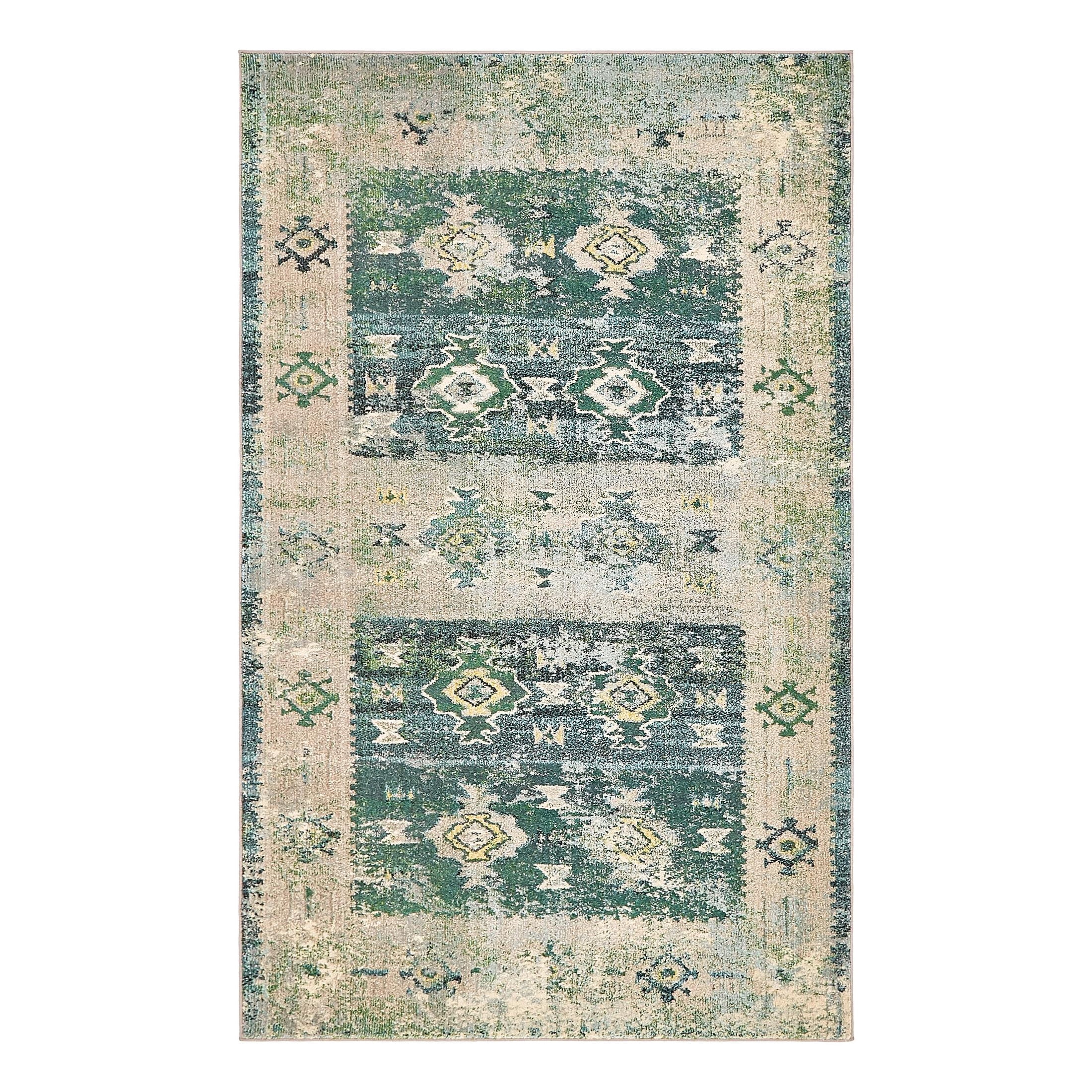 Unique Loom Monterey Collection Area Rug - Empire (5' 1" x 8' Rectangle Green/Beige)