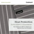 thumbnail image 4 of Cuisinart Kitchen Oven Mitt/Glove & Rectangle Potholder with Pocket Set w/Neoprene for Easy Gripping, Heat Resistant up to 500 degrees F, Twill Stripe- Titanium Grey, 4 of 7