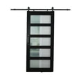 thumbnail image 2 of MONTANA 36"X84" FROSTED 5 LITE BLACK PVC BARN DOOR KIT, 2 of 4