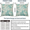 thumbnail image 5 of Vintage Floral Bird Pillow Covers 20x20 Inch Set of 2 Aqua Flowers Leaves Decorative Throw Pillows for Couch Chinoiserie Square Pillow Cases Home Decor for Sofa Bed Porch Living Room Outdoor, 5 of 6
