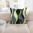 thumbnail image 3 of Black and Green White Pillow Cover 16x16 Set of 2,Modern Geometric Lines Cushion Cases for Couch Sofa Bed Home Decor, 3 of 6