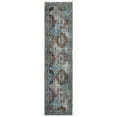 thumbnail image 1 of Lr Home Persian Distress 2 x 8 Trellis Blue Ornamental Tabriz Runner Rug, 1 of 7