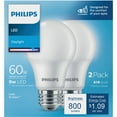 thumbnail image 2 of Philips EyeComfort 60W Equivalent Daylight A19 Medium LED Light Bulb (2-Pack), 2 of 2