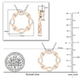 thumbnail image 3 of Dazzlingrock Collection Round White Diamond Twisted Circle Pendant for Women with 18 Inch Silver Chain 1/10 CT (0.10 ct, Color I-J, Clarity I2-I3), 10K Rose Gold, 3 of 4