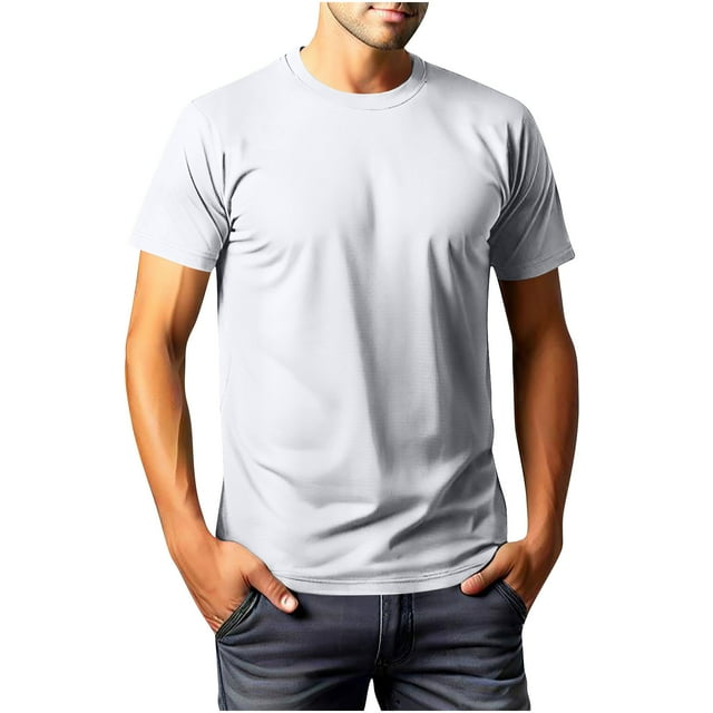 YanHoo T-Shirts d'Entraînement pour Hommes Coupe Athlétique Manches Courtes Col Rond T-Shirts de Gym Course