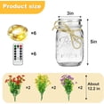 thumbnail image 3 of Historyli 6 Piece Mason Jar Centerpiece, Glass Mason Jar with Colored Daisies and LED Lights, Mason Jar Flower Table Decoration for home Decore, 3 of 7