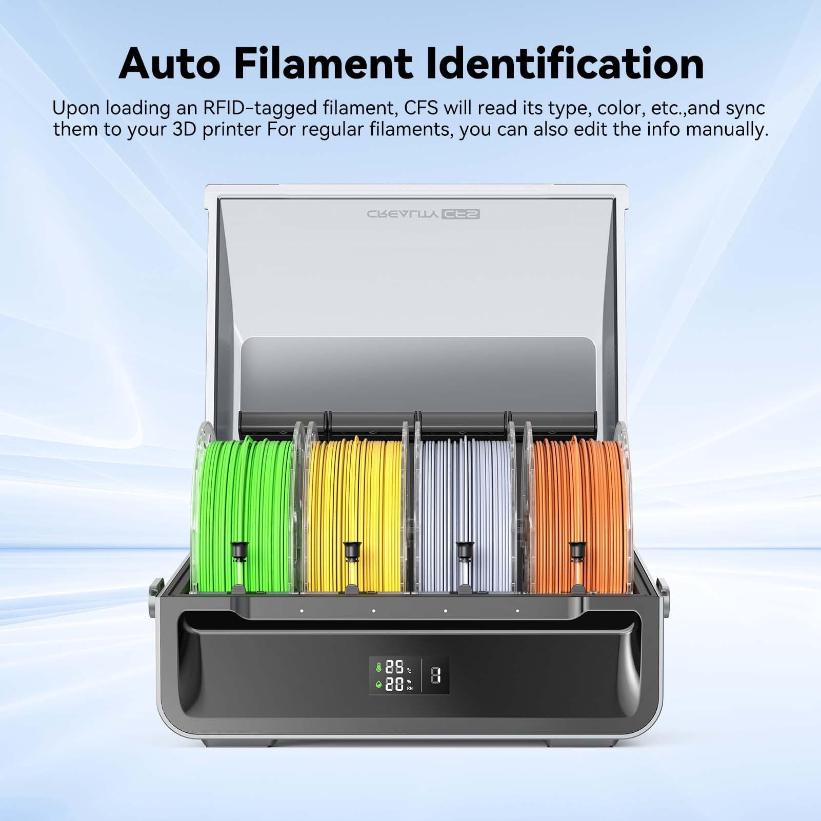 Creality CFS Multi-Color Filament System for 3D Printing, Supports 16 Colors, Automatic Filament Management, Moisture-Proof Storage, Compatible with K2 Plus