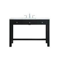 48 in. ADA Compliant Bathroom Vanity, Black