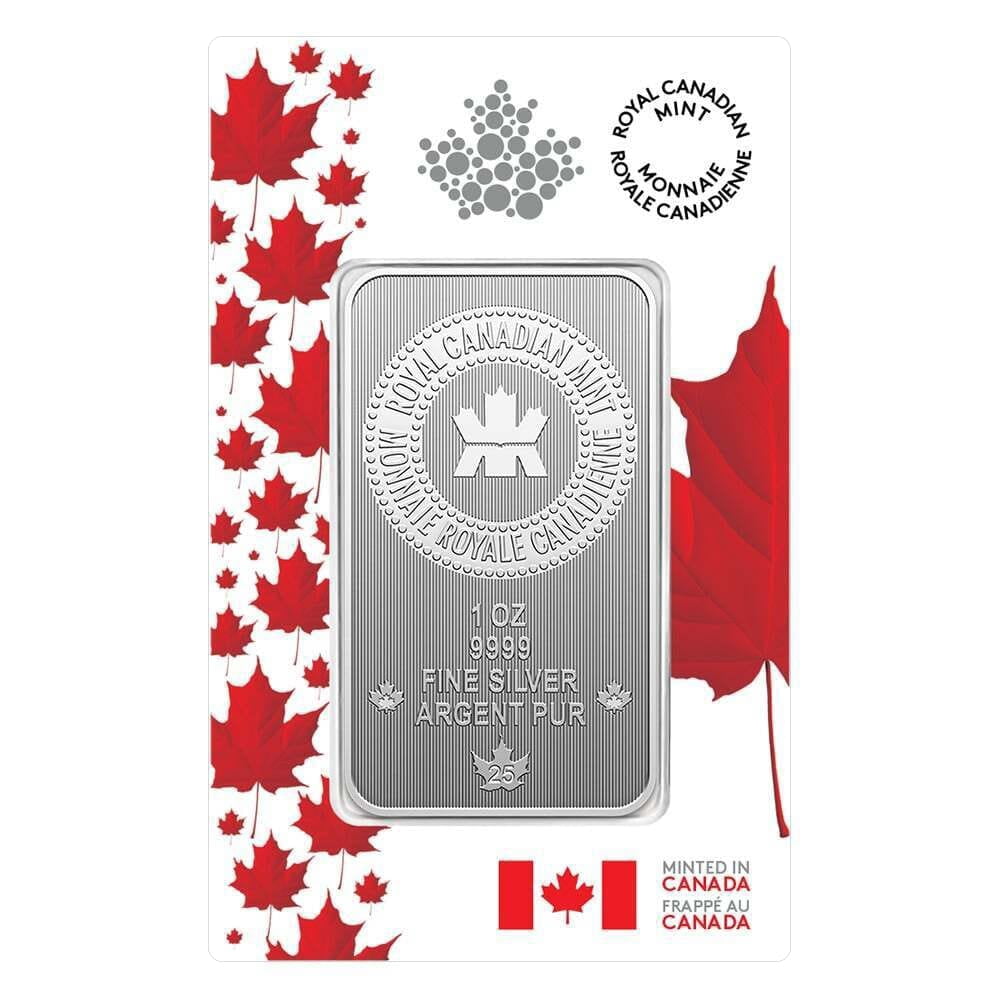 1 oz Royal Canadian Mint RCM Silver Bar .9999 Fine (Proudly
