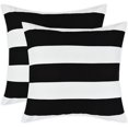 thumbnail image 1 of Set Of 2 Decorative Pillowcases Square Striped Modern Farmhouse Cushion Cover With Hidden Zipper, 1 of 3