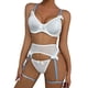 thumbnail image 1 of Gibobby Conjuntos de bragas de encaje Lencería sexy para mujer, conjunto de camisón de malla, camisón sexy para el hogar, lencería para mujer(Blanco, M), 1 of 5