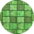 thumbnail image 1 of Ahgly Company Indoor Round Abstract Green Modern Area Rugs, 5' Round, 1 of 4