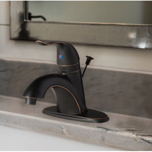 Laguna Brass Bathroom Sink Faucet with Drain Assembly