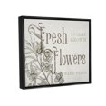 thumbnail image 3 of Stupell Industries Antique Fresh Flowers Botanical Signage Graphic Art Jet Black Floating Framed Canvas Print Wall Art, Design by Daphne Polselli, 3 of 8