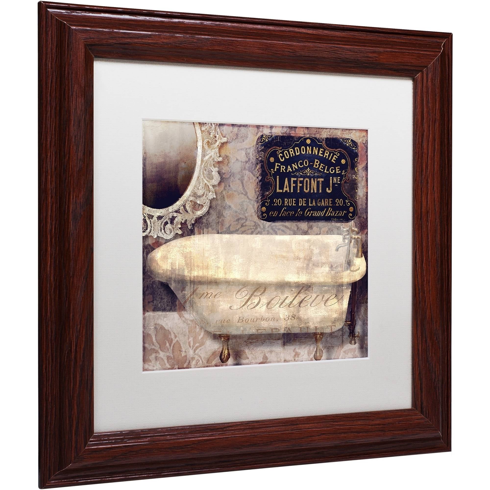 Trademark Fine Art "Le Bain Paris I" Canvas Art by Color Bakery White Matte, Wood Frame